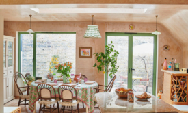 AFTER: Amira knocked through the wall to the old kitchen to create one big, bright dining and entertaining space
