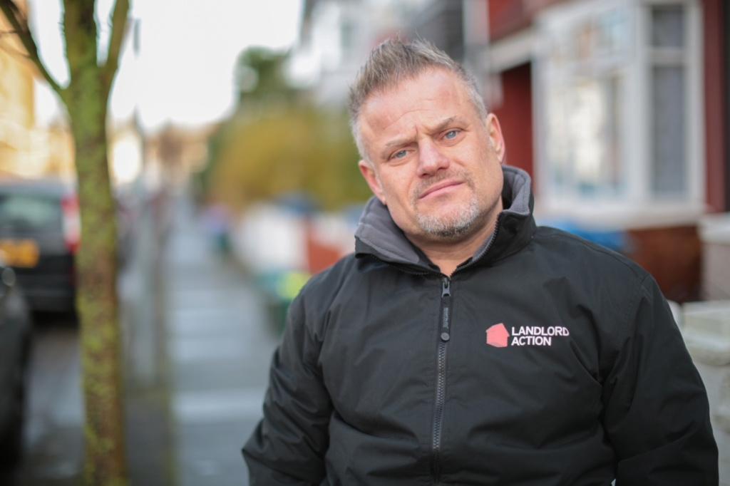 Paul Shamplina stands in street