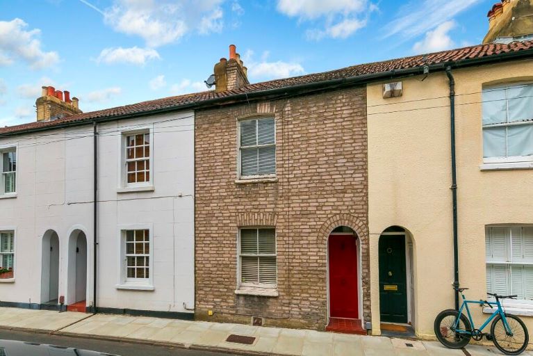 Terraced houses with arched doorways