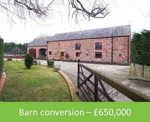 Barn conversion – £650,000