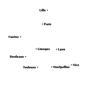 Map of property in France