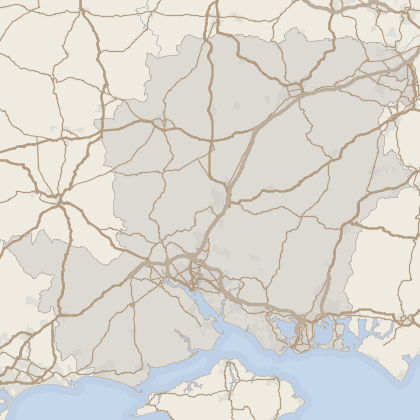 Map of house prices in Hampshire