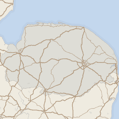 Map of house prices in Norfolk